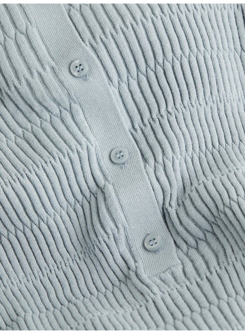 CALVIN KLEIN Slim Textured Shirt Dress - Image 4